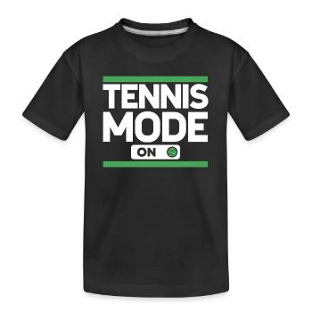 Tennis Mode Tennisverein Tennisspieler - Kinder Premium Bio T-Shirt - Schwarz - Vorne
