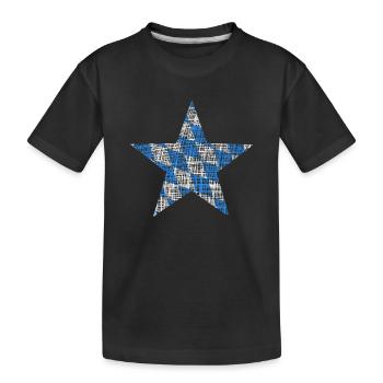 Bayern Stern - Kinder Premium Bio T-Shirt - Schwarz - Vorne