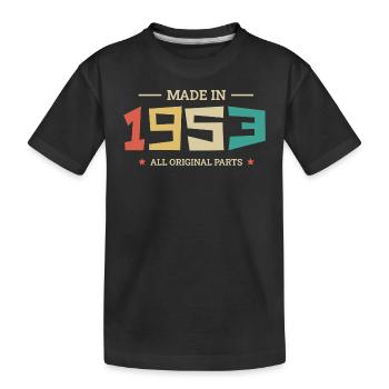 Legendär seit 1953 Original 1953 - Kinder Premium Bio T-Shirt - Schwarz - Vorne