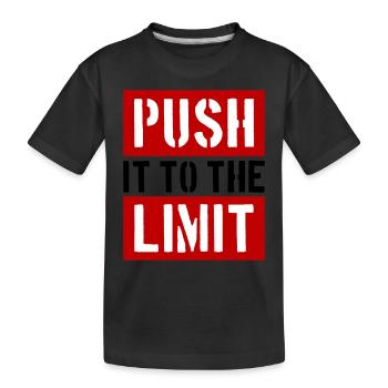 Repoussez les limites en disant fitness - T-shirt bio Premium Enfant - noir - Devant