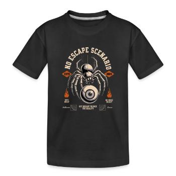 Spider Halloween - Kinder Premium Bio T-Shirt - Schwarz - Vorne