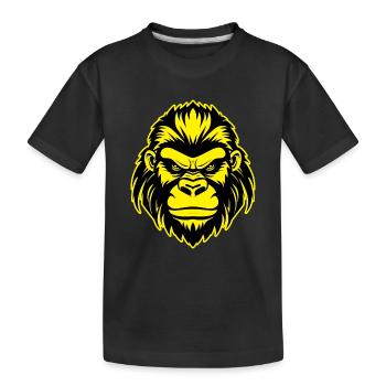 Gorilla Logo - Kids' Premium Organic T-Shirt - black - Front