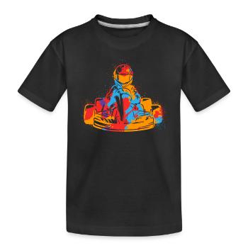 Kart Racing Colorful Boys Motorsport Go-Kart - Kids' Premium Organic T-Shirt - black - Front