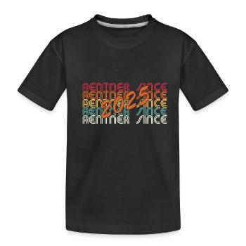 Rentner 2025 - Kinder Premium Bio T-Shirt - Schwarz - Vorne