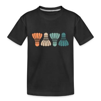 Badminton Vintage Badminton Player Badminton Player Badminton - Kids' Premium Organic T-Shirt - black - Front