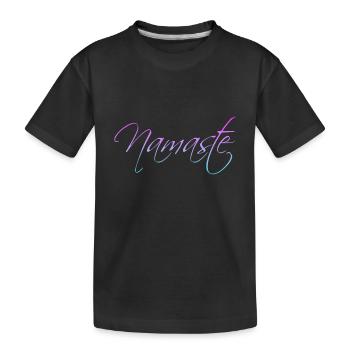Namaste - Kinder Premium Bio T-Shirt - Schwarz - Vorne