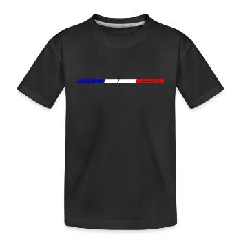 FRANCE - Kids' Premium Organic T-Shirt - black - Front