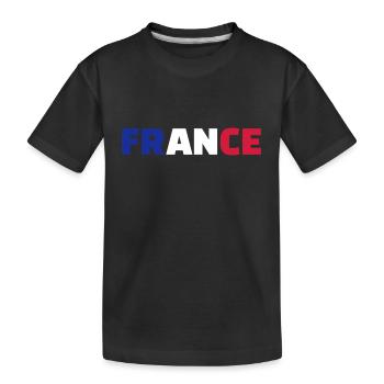 France - Kids' Premium Organic T-Shirt - black - Front