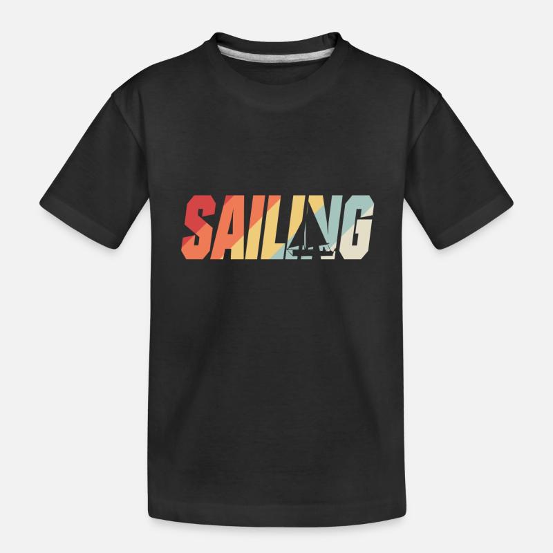 Sailing - Kinder Premium Bio T-Shirt - Schwarz