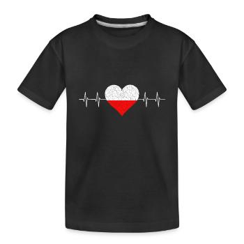 Indonesien Indonesia Bali Jakarta Heartbeat - Kinder Premium Bio T-Shirt - Schwarz - Vorne