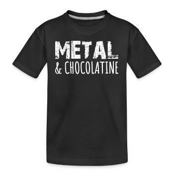 Metal Musique Heavy Metal Black Metal chocolatine - T-shirt bio Premium Enfant - noir - Devant