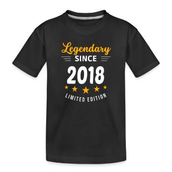 Legendary since 2018 - Kids' Premium Organic T-Shirt - black - Front