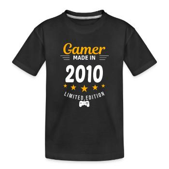 Gamer made in 2010 - Kids' Premium Organic T-Shirt - black - Front