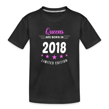 QUEENS ARE BORN IN 2018 - T-shirt bio Premium Enfant - noir - Devant