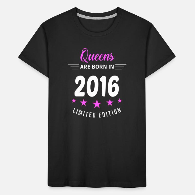 QUEENS WERDEN 2016 GEBOREN Kinder Premium Bio T-Shirt