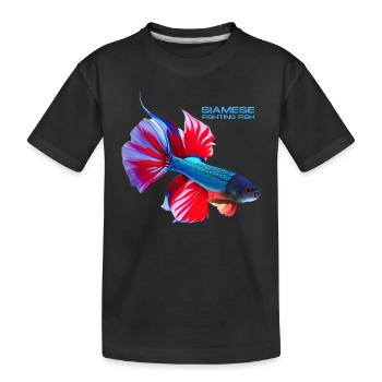 Siamese fighting - Kids' Premium Organic T-Shirt - black - Front