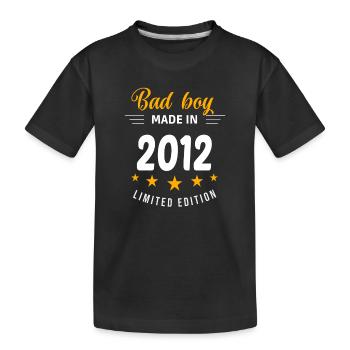 Bad Boy aus dem Jahr 2012 - Kinder Premium Bio T-Shirt - Schwarz - Vorne