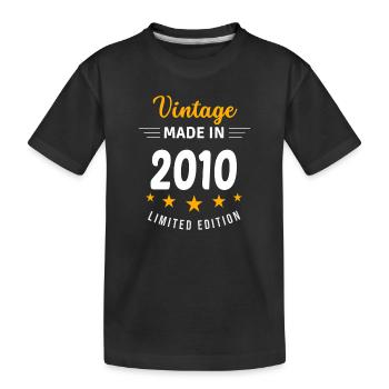 Vintage made in 2010 - Kids' Premium Organic T-Shirt - black - Front