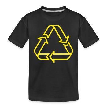 Symbole de recyclage - T-shirt bio Premium Enfant - noir - Devant