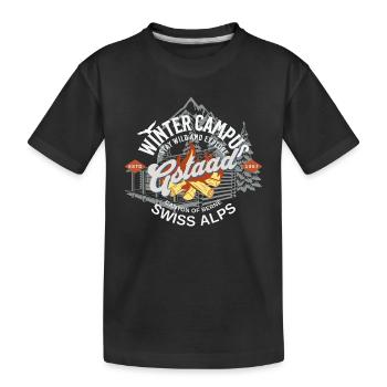 Gstaad winter campus outdoor coul - T-shirt bio Premium Enfant - noir - Devant