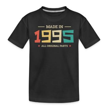 Legendär seit 1995 Original 1995 - Kinder Premium Bio T-Shirt - Schwarz - Vorne