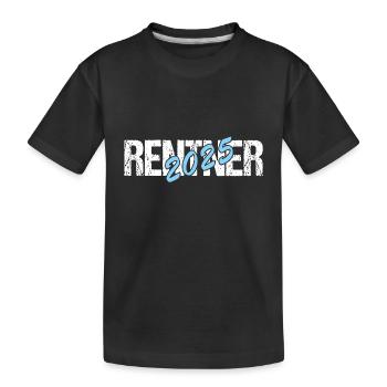 Rentner 2025 - Kinder Premium Bio T-Shirt - Schwarz - Vorne