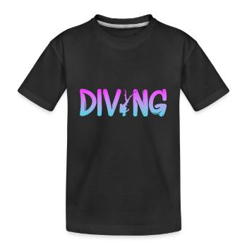 Tauchen Diving - Kinder Premium Bio T-Shirt - Schwarz - Vorne