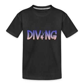 Tauchen Diving - Kinder Premium Bio T-Shirt - Schwarz - Vorne