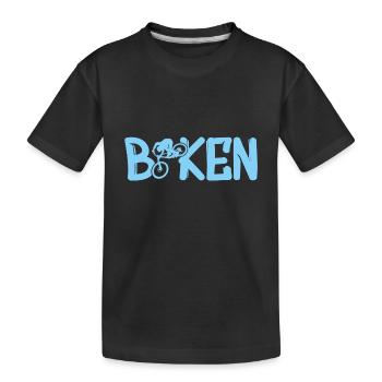 biken - Kinder Premium Bio T-Shirt - Schwarz - Vorne