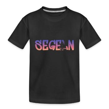 Segeln - Kinder Premium Bio T-Shirt - Schwarz - Vorne