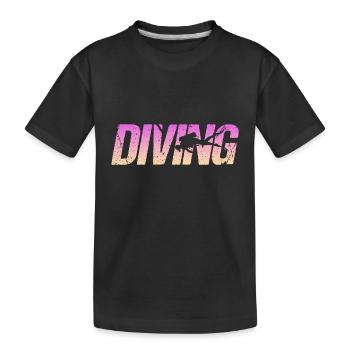 Tauchen Diving - Kinder Premium Bio T-Shirt - Schwarz - Vorne