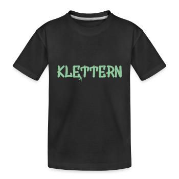 Klettern, climb, climbing - Kinder Premium Bio T-Shirt - Schwarz - Vorne