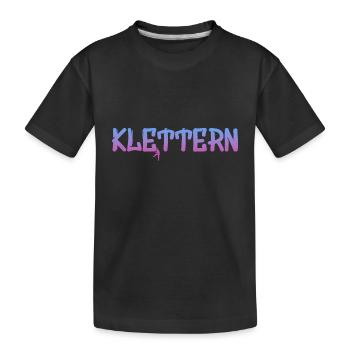 Klettern - Kinder Premium Bio T-Shirt - Schwarz - Vorne