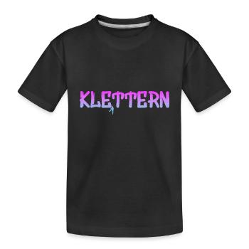 Klettern Climbing Kletterer - Kinder Premium Bio T-Shirt - Schwarz - Vorne