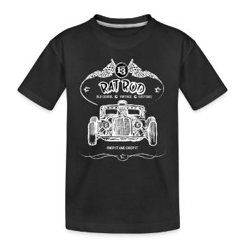Rat Rod - Hot Rod - Kinder Premium Bio T-Shirt - Schwarz - Vorne