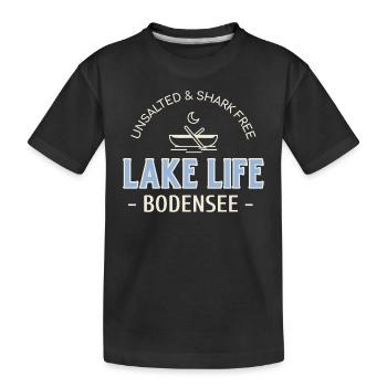 Lake Life Lake Constance - Kids' Premium Organic T-Shirt - black - Front