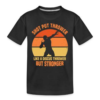 Shot put - Kids' Premium Organic T-Shirt - black - Front