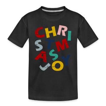 MY COLORFUL CHRISTMAS JOY - Kinder Premium Bio T-Shirt - Schwarz - Vorne