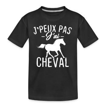 I don't them I have horse - Kids' Premium Organic T-Shirt - black - Front