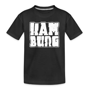 Hamburg Souvenir Design Hansestadt Hamburg - Kinder Premium Bio T-Shirt - Schwarz - Vorne