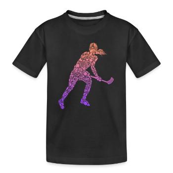 Floorball Player Floorballer Women Floorball - Kids' Premium Organic T-Shirt - black - Front