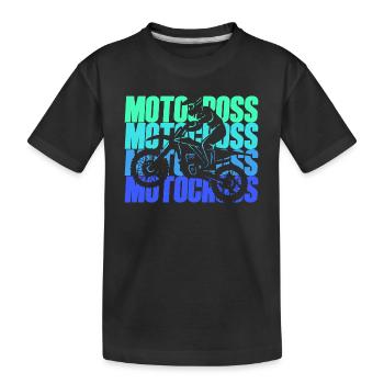 Moto Dirtbike Biker Enfants Garçons Motocross - T-shirt bio Premium Enfant - noir - Devant