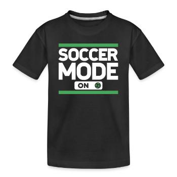 Fußball Mode Fußballspieler Fußballer - Kinder Premium Bio T-Shirt - Schwarz - Vorne
