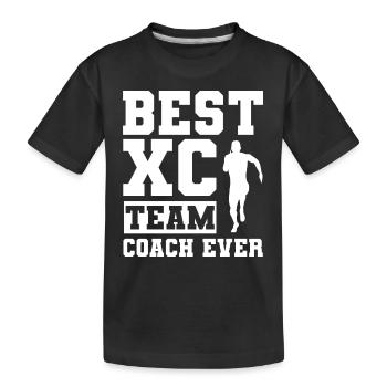 Crosslauf | Cross Country Läufer Berglauf Geschenk - Kinder Premium Bio T-Shirt - Schwarz - Vorne