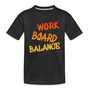 boarden, snowboarding - Kinder Premium Bio T-Shirt - Schwarz - Vorne