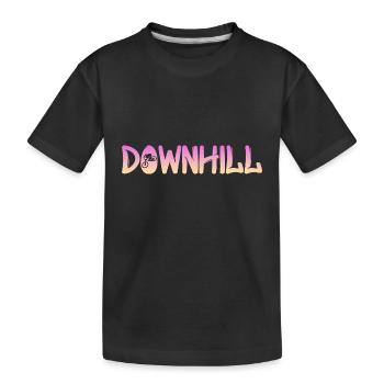 Downhill - Kinder Premium Bio T-Shirt - Schwarz - Vorne