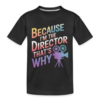 Filmemacher Filmregisseur Kameramann Film - Kinder Premium Bio T-Shirt - Schwarz - Vorne