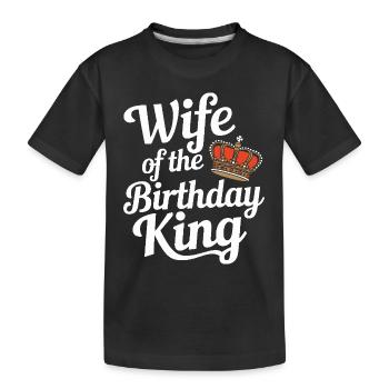 Frau Ehefrau Partnerin Familie Verheiratet - Kinder Premium Bio T-Shirt - Schwarz - Vorne