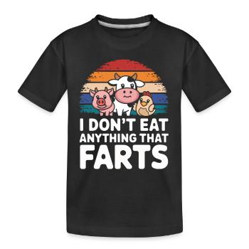 Végétarien Végétalien Végétarien Végétarien - T-shirt bio Premium Enfant - noir - Devant