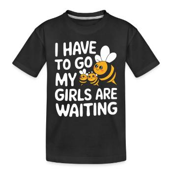 abeille abeille apicultrice abeille abeille - T-shirt bio Premium Enfant - noir - Devant